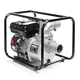 Wiltec Benzin Schmutzwasserpumpe 4kW 48.000l/h, 28m Förderhöhe, Wasserpumpe...
