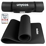 unycos - Gymnastikmatte - Yogamatte Rutschfest【183x60 cm】NBR 10 mm Dicke |...