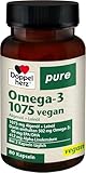 Doppelherz pure Omega-3 1075 vegan - Algenöl und Leinöl - Alpha-Linolensäure...