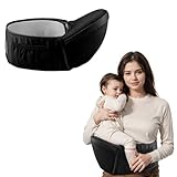 Schwarz Baby Hüftsitzträger mit Taschen, Ergonomische Hüftsitz Babytrage,...