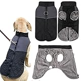 Hundemantel Mit Fleece gefütterte warm Hundejacke, Hundeweste Winter Warme...