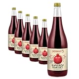 Granar 6 x 1 Liter Granatapfel Direktsaft aus Granatapfelkernen, Naturtrüb,...