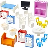 Mirthben Großen BauSteine Haus Zubehör Kompatibel mit Duplo Steine,...