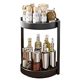 JOUING Drehteller Organizer Gewürzregal Drehbar 2 Etagen Metall Lazy Susan für...