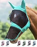 Harrison Howard CareMaster Pro Luminous Horse Fly Mask Large Eye Space Long Nose...