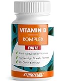 Vitamin B Komplex hochdosiert - 180 Tabletten - alle 8 B-Vitamine (B1, B2, B3,...