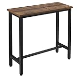 WOLTU 1x Bartisch Bistrotisch Stehtisch Esstisch, Metallgestell, Tischplatte aus...