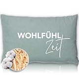 Herbalind Zirbenkissen WOHLFÜHLZEIT Kissen 30x20 cm mit Reißverschluss -...