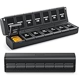 AUVON Innovative Faltbare Tablettenbox 7 Tage Morgens Abends, Medikamentenbox...
