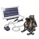 Esotec Solar Wasserspeier Set Frösche Paar, Solarpumpe, Teichfigur Gartenfigur...
