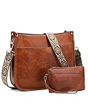 VINBAGGE Handtasche Damen mittelgroß Henkeltasche Umhängetasche Leder Shopper...