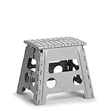 Zeller 13034 Premium Klapphocker faltbar, Kunststoff, grau, TÜV geprüft,...
