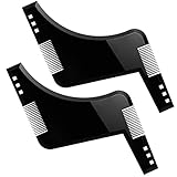 Bartschablone, 2Pcs Bart-Schablone Bartkamm Bartpflege Bartformen für Kinnbart...