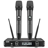 TONOR Dual Mikrofon Kabellos System, Funkmikrofon drahtloses Karaoke Mikro Set...