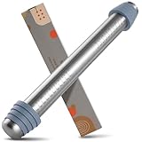 Nudelholz Einstellbares, Edelstahl Teigroller Groß, Antihaft Metall...