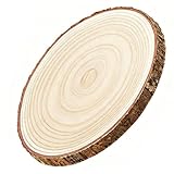 HERZWILD 35-38cm Große Baumscheibe holzscheiben mit Rinde 2cm Untersetzer Holz...