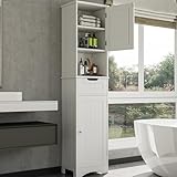 Bealife Hochschrank Badezimmer, Badschrank mit verstellbaren Regalen,...