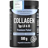 Collagen Pulver 500 Gramm - Bioaktives Kollagen Hydrolysat Peptide, Eiweiss...