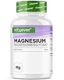 Magnesiumbisglycinat - 365 Kapseln - Premium: Chelatiertes Magnesium - 155 mg...