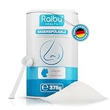 Raibu Nasenspülsalz für Nasendusche 150 Portionen I 375g in nachhaltiger XXL...