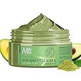 ANAiRUi Tonerde Gesichtsmaske mit Avocado Grüntee Schlamm - Matcha Lehm Maske -...