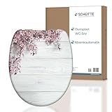 SCHÜTTE WC-Sitz FLOWERS & WOOD mit Absenkautomatik, Toilettendeckel mit Motiv,...