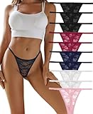 FINETOO 10er Pack Spitze Strings Tangas Damen Set Unterhosen Sexy Unterwäsche...