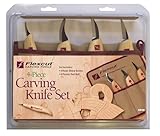 FLEXCUT Carving Knife Set 4 Piece, Schnitzmesser, Holzgriff, Kerbschnitzmesser,...