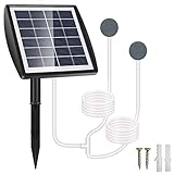 GuKKK Solar Sauerstoffpumpe, 2W Solar Teichbelüfter mit 2200mAh Akku, Solar...