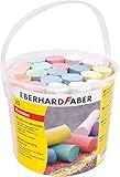 Eberhard Faber 526512 - Straßenmalkreiden in 6 leuchtenden Farben, Eimer mit 20...