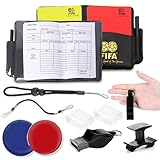 XSYKJGS Schiedsrichter Set, Fußball Schiedsrichter Karten Set mit PVC Rote...