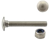 Flachrundschrauben/Schlossschrauben mit Sicherungsmuttern (Stoppmuttern) - M5x65...