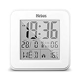 Mebus Digitaler Funk-Wecker mit Temperaturanzeige, Beleuchtung, Kalender,...