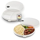 Hausfelder Mikrowellenteller 23,5 cm Durchmesser mit Deckel, 2 x Teller + 2x...
