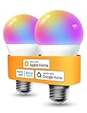Refoss Smart WLAN Glühbirne E27 unterstützt HomeKit, intelligente Alexa Lampe...
