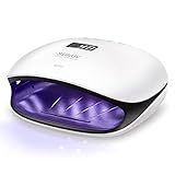 LED-Nagellampe, SUNUV Professioneller UV-Nageltrockner für Gelpolitur-Härtungslichtmaschine, mit automatischem Sensor und LCD-Display für Heim und Nagelstudio Geschenk