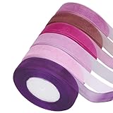 6 Rollen Organzaband Der Serie Lila, 45m X 2cm Geschenkband, Schleifenband Lila,...