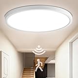 VivaLet LED Deckenleuchte mit Bewegungsmelder Innen 24W 2400LM, Einstellbare...