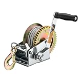 Wiltec Handseilwinde bis 550kg Übersetzung 4,1:1 130 x 190 x 160 mm, Winde mit...