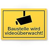 Komma Security Baustelle wird videoüberwacht Baustellen Schild Hinweisschild...