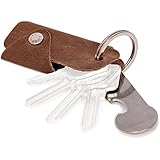 DONBOLSO® Colt I Schlüsseletui mit Einkaufswagenlöser I Leder Etui für 1-6...