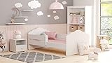 KOBI Fala Kinderbett mit Rausfallschutz | 140 x 70 cm | Kinderbetten mit...