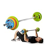 Oliver – Prime Pump Langhantel Set 16kg – Langhantelstange mit 8 Gewichten...