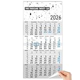 TOBJA 4 Monatskalender 2026 Wandkalender – 4-Monatsübersicht mit Schieber –...