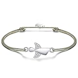 F.ZENI Damen Armband Schutzengel 925 Sterling Silber Armbänder Glücksbringer...
