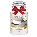 Yankee Candle Duftkerze im Glas (groß) | Baby Powder | Brenndauer bis zu 150...