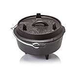 Petromax Feuertopf ft3 - Dutch Oven aus Gusseisen für Kochen und Backen - mit...