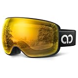 Lamicall Skibrille Herren, OTG Snowboardbrille Damen - [Ultra HD & Breitere...