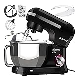 Ruhhy Küchenmaschine Edelstahlschüssel 4,5 l, 1700 W - 8...