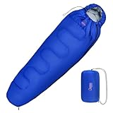ALPIDEX Schlafsack Mumienschlafsack 4 Jahreszeiten 225 x 80 cm Duo Therm -17° C...